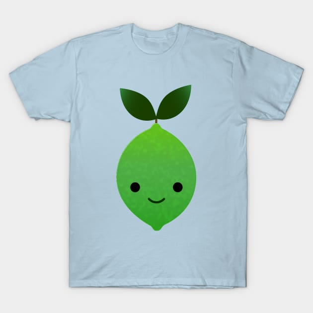 Cute Kawaii Lime T-Shirt by Hedgie Designs